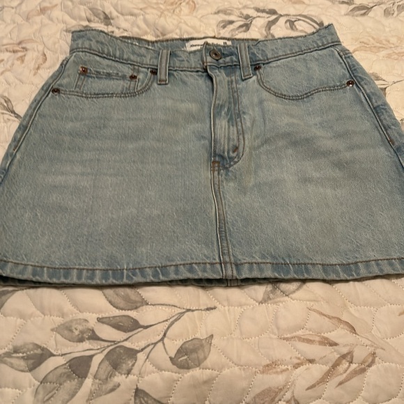 Abercrombie & Fitch Blue Mini Skirt Casual Denim - Picture 5 of 8